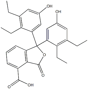 1,1-Bis(2,3-diethyl-5-hydroxyphenyl)-1,3-dihydro-3-oxoisobenzofuran-4-carboxylic acid 结构式