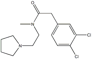 3,4-Dichloro-N-methyl-N-[2-(1-pyrrolidinyl)ethyl]benzeneacetamide 结构式