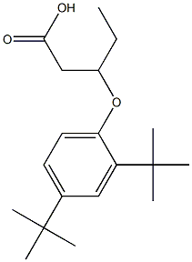 3-(2,4-Di-tert-butylphenoxy)pentanoic acid 结构式