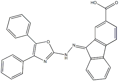 9-[2-(4,5-Diphenyloxazole-2-yl)hydrazono]-9H-fluorene-2-carboxylic acid 结构式