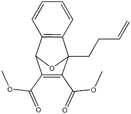 1,4-Dihydro-1-(3-butenyl)-1,4-epoxynaphthalene-2,3-dicarboxylic acid dimethyl ester 结构式