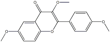 2-(4-Methoxyphenyl)-3,6-dimethoxy-4H-1-benzopyran-4-one 结构式