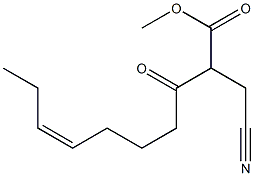 (Z)-2-(Cyanomethyl)-3-oxo-7-decenoic acid methyl ester 结构式