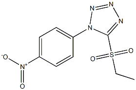 Ethyl 1-(4-nitrophenyl)-1H-tetrazol-5-yl sulfone 结构式