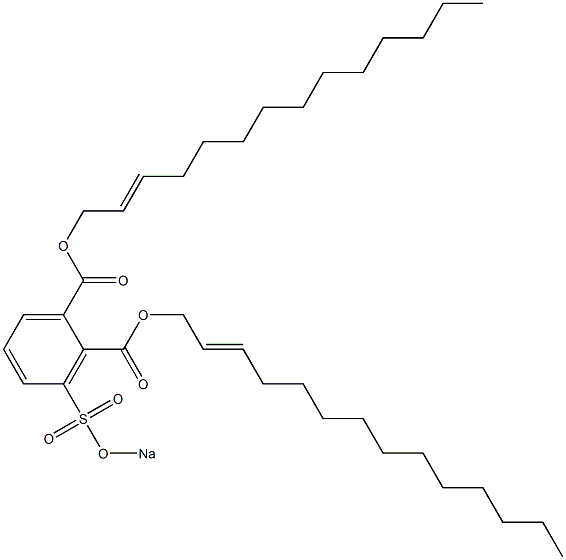 3-(Sodiosulfo)phthalic acid di(2-tetradecenyl) ester 结构式