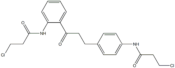 1-[2-[(3-Chloropropanoyl)amino]phenyl]-3-[4-[(3-chloropropanoyl)amino]phenyl]-1-propanone 结构式