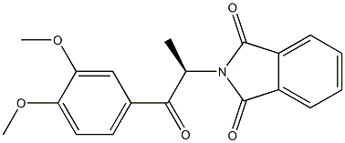 (+)-N-[(R)-1-(3,4-Dimethoxybenzoyl)ethyl]phthalimide 结构式