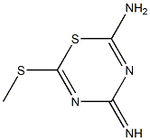 2-Amino-6-methylthio-4H-1,3,5-thiadiazin-4-imine 结构式