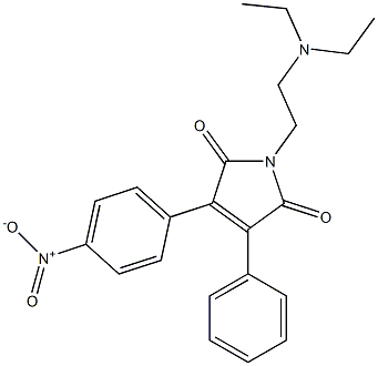 3-(Phenyl)-4-(4-nitrophenyl)-1-[2-(diethylamino)ethyl]-1H-pyrrole-2,5-dione 结构式