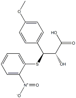 (2S,3S)-3-(2-Nitrophenylthio)-2-hydroxy-3-(4-methoxyphenyl)propionic acid 结构式