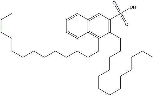 3,4-Ditridecyl-2-naphthalenesulfonic acid 结构式