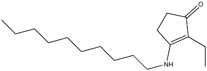 2-Ethyl-3-(decylamino)-2-cyclopenten-1-one 结构式