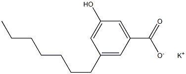 3-Heptyl-5-hydroxybenzoic acid potassium salt 结构式