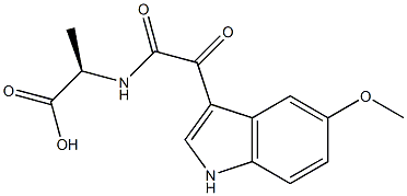 N-[[(5-Methoxy-1H-indol-3-yl)carbonyl]carbonyl]-D-alanine 结构式