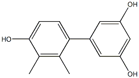 2',3'-Dimethyl-1,1'-biphenyl-3,4',5-triol 结构式