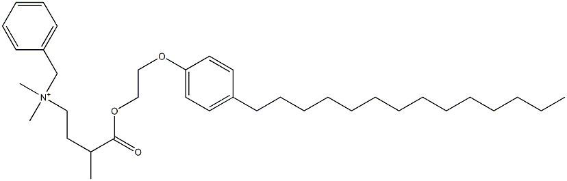 N,N-Dimethyl-N-benzyl-N-[3-[[2-(4-tetradecylphenyloxy)ethyl]oxycarbonyl]butyl]aminium 结构式