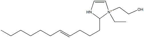 1-Ethyl-1-(2-hydroxyethyl)-2-(4-undecenyl)-4-imidazoline-1-ium 结构式