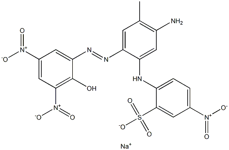 2-[5-Amino-4-methyl-2-[(3,5-dinitro-2-hydroxyphenyl)azo]phenylamino]-5-nitrobenzenesulfonic acid sodium salt 结构式