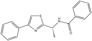 (-)-N-[(R)-1-(4-Phenyl-2-thiazolyl)ethyl]benzamide 结构式