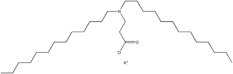 3-(Ditridecylamino)propanoic acid potassium salt 结构式