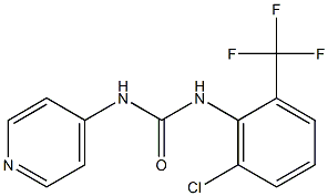 1-[(2-(Trifluoromethyl)-6-chlorophenyl)]-3-(pyridin-4-yl)urea 结构式