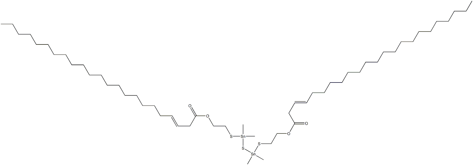 Bis[dimethyl[[2-(2-docosenylcarbonyloxy)ethyl]thio]stannyl] sulfide 结构式