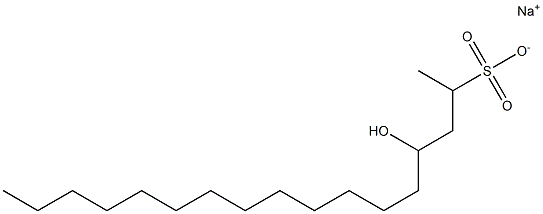 4-Hydroxyheptadecane-2-sulfonic acid sodium salt 结构式