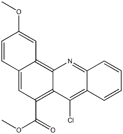 2-Methoxy-7-chlorobenz[c]acridine-6-carboxylic acid methyl ester 结构式