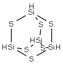 2,4,6,8,9,10-Hexathia-1,3,5,7-tetrasilaadamantane 结构式