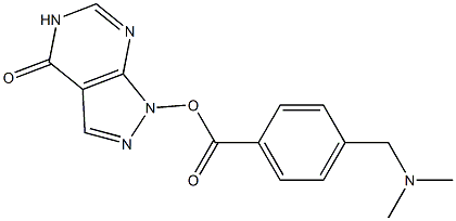 1,5-Dihydro-4-oxo-4H-pyrazolo[3,4-d]pyrimidin-1-ol 4-(dimethylaminomethyl)benzoate 结构式