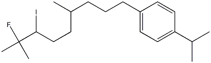 2-Fluoro-2,6-dimethyl-3-iodo-9-(4-isopropylphenyl)nonane 结构式