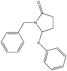 1-Benzyl-5-(phenylthio)pyrrolidine-2-one 结构式