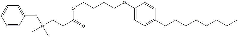 N,N-Dimethyl-N-benzyl-N-[2-[[4-(4-octylphenyloxy)butyl]oxycarbonyl]ethyl]aminium 结构式