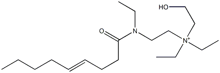 2-[N-Ethyl-N-(4-nonenoyl)amino]-N,N-diethyl-N-(2-hydroxyethyl)ethanaminium 结构式