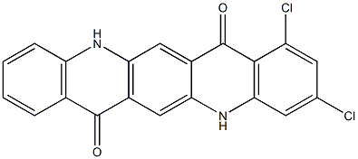 1,3-Dichloro-5,12-dihydroquino[2,3-b]acridine-7,14-dione 结构式