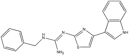 1-Benzyl-2-[4-(1H-indole-3-yl)-2-thiazolyl]guanidine 结构式