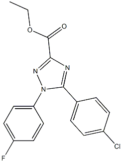 1-(4-Fluorophenyl)-5-(4-chlorophenyl)-1H-1,2,4-triazole-3-carboxylic acid ethyl ester 结构式