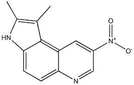 1,2-Dimethyl-8-nitro-3H-pyrrolo[3,2-f]quinoline 结构式