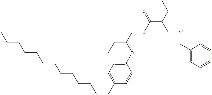 N,N-Dimethyl-N-benzyl-N-[2-[[2-(4-tridecylphenyloxy)butyl]oxycarbonyl]butyl]aminium 结构式