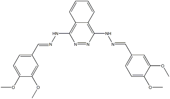1,4-Bis[2-(3,4-dimethoxybenzylidene)hydrazino]phthalazine 结构式