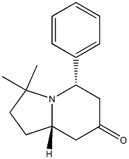 (5S,8aS)-3,3-Dimethyl-5-phenyl-1,2,3,5,6,8a-hexahydroindolizin-7(8H)-one 结构式