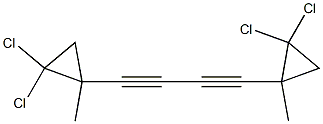 1,4-Bis(2,2-dichloro-1-methylcyclopropan-1-yl)butane-1,3-diyne 结构式