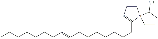 1-Ethyl-2-(8-hexadecenyl)-1-(1-hydroxyethyl)-2-imidazoline-1-ium 结构式