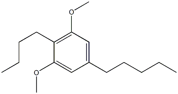 1,3-Dimethoxy-2-butyl-5-pentylbenzene 结构式