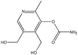 Carbamic acid 2-methyl-4,5-bis(hydroxymethyl)-3-pyridyl ester 结构式