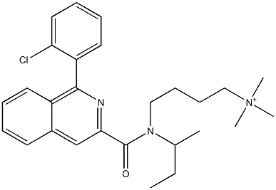 4-[[[1-(2-Chlorophenyl)isoquinolin-3-yl]carbonyl](1-methylpropyl)amino]butyltrimethylaminium 结构式