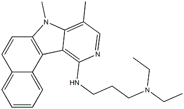 11-(3-Diethylaminopropylamino)-7,8-dimethyl-7H-benzo[e]pyrido[4,3-b]indole 结构式