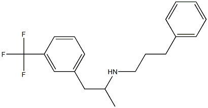 N-[1-Methyl-2-(3-trifluoromethylphenyl)ethyl]-3-phenylpropan-1-amine 结构式