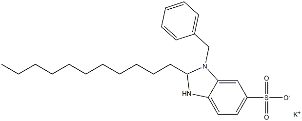 1-Benzyl-2,3-dihydro-2-undecyl-1H-benzimidazole-6-sulfonic acid potassium salt 结构式