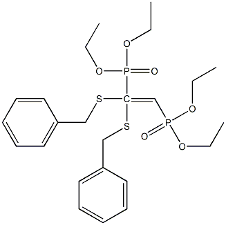 2,2-Di(benzylthio)ethenediylbisphosphonic acid tetraethyl ester 结构式